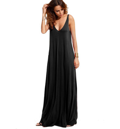 Verdusa Women Casual Sleeveless Deep V Neck