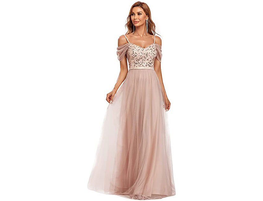 A-Line Long Bridesmaid Dress