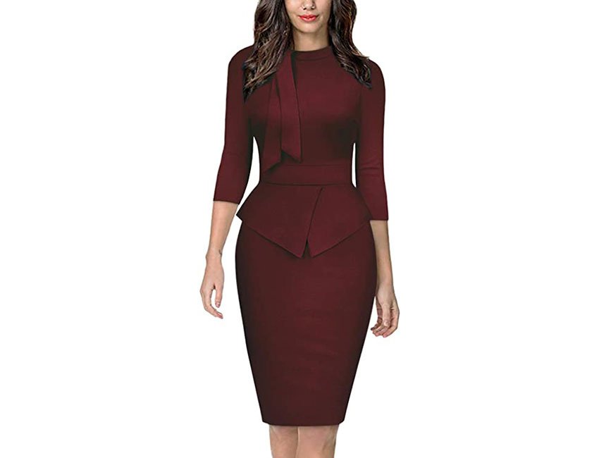 Vintage Bodycon Business Formal Work Dress